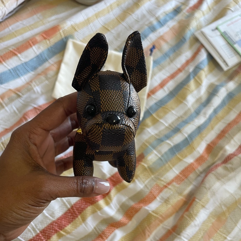 Cute checkered pattern Doggie Purse Clip/Keychain